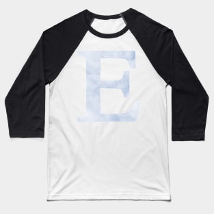 The Letter E Blue Marble Baseball T-Shirt